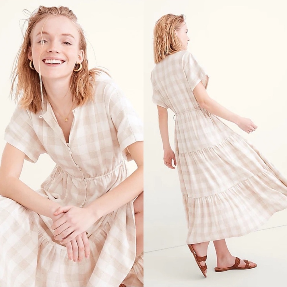 🤍Madewell Linen Button-Down Maxi Dress🤍